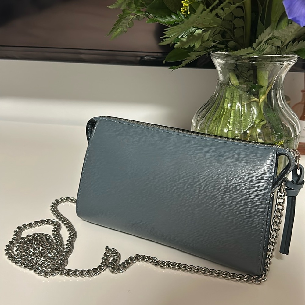 H&M bag light blue silver hardware